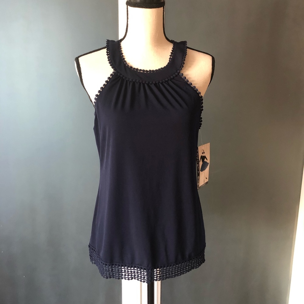 NWT-Navy Blue Sleeveless Top